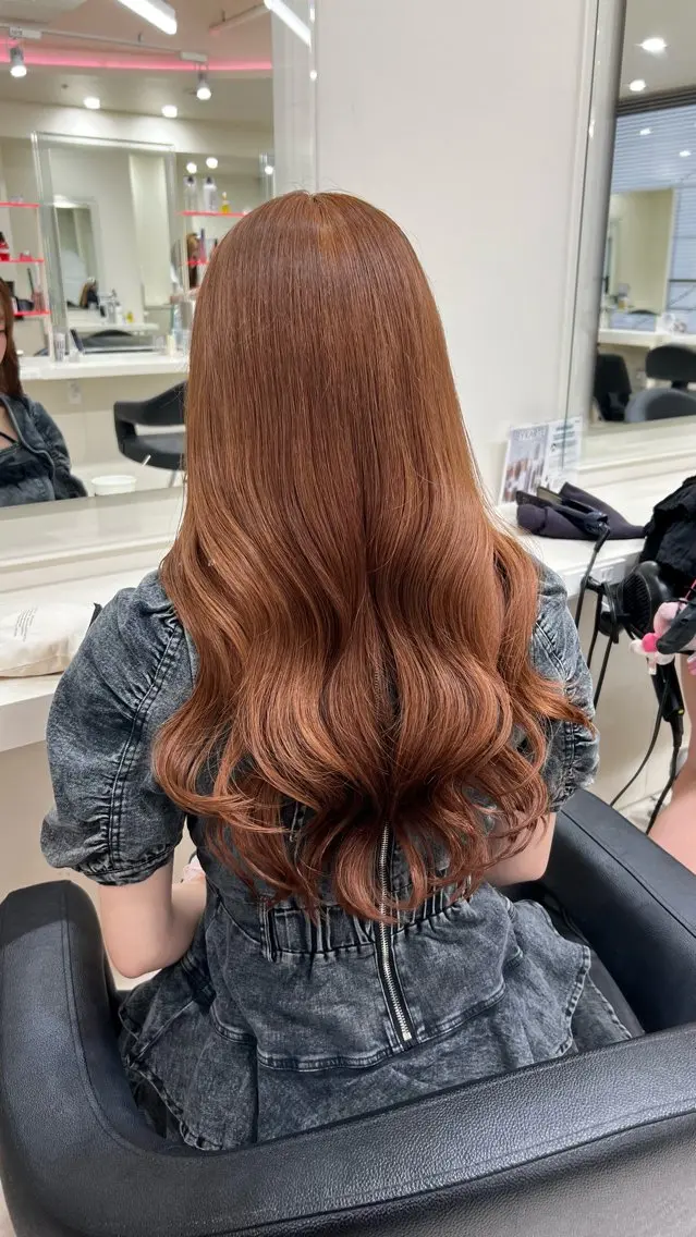 ロング カラー ヘアアレンジ ヘアカラー 韓国レイヤー＆ピンク 艶髪🩶maikoのヘアスタイル