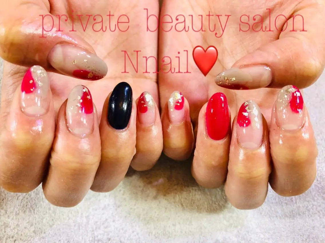 ネイル アートネイル ハンドネイル 🌿Nnail🌿 プライベートサロンのネイルデザイン