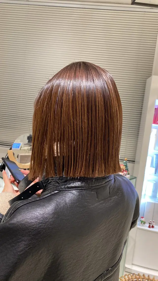 ミディアム 切りっぱなしボブ ボブ ミキ stylistのヘアスタイル