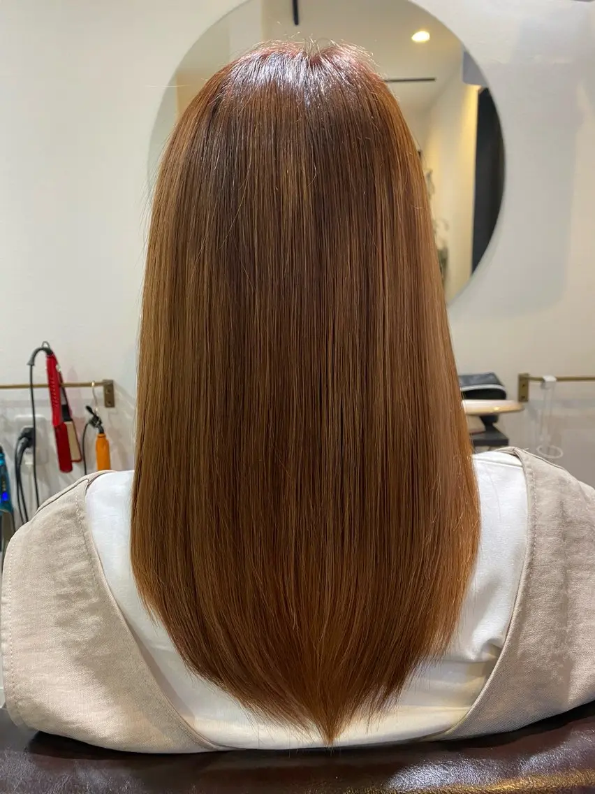 セミロング 縮毛矯正 Ouchi Ayumiのヘアスタイル