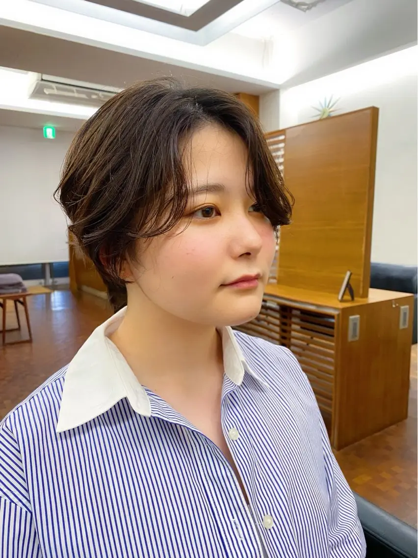 ショート パーマ カット パーマ トリートメント 似合わせレイヤー/ ケアパーマ/高倉のヘアスタイル