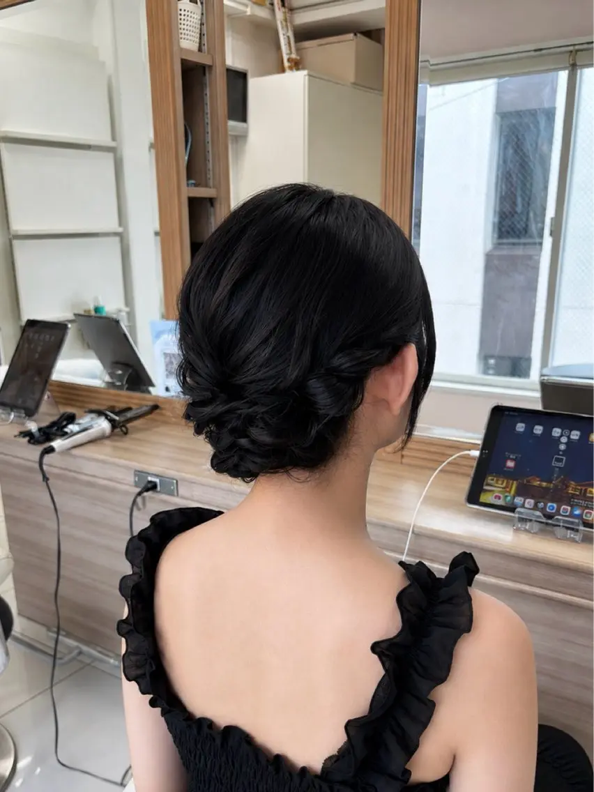 ミディアム ヘアアレンジ 💫藤井 花梨🧸🛋️のヘアスタイル