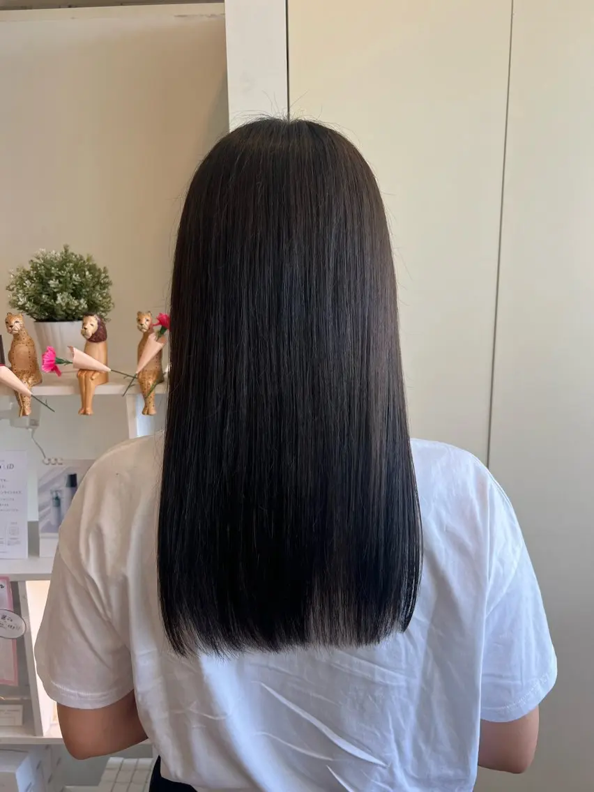 ロング パーマ カット 縮毛矯正 トリートメント 竹添 有梨沙のヘアスタイル