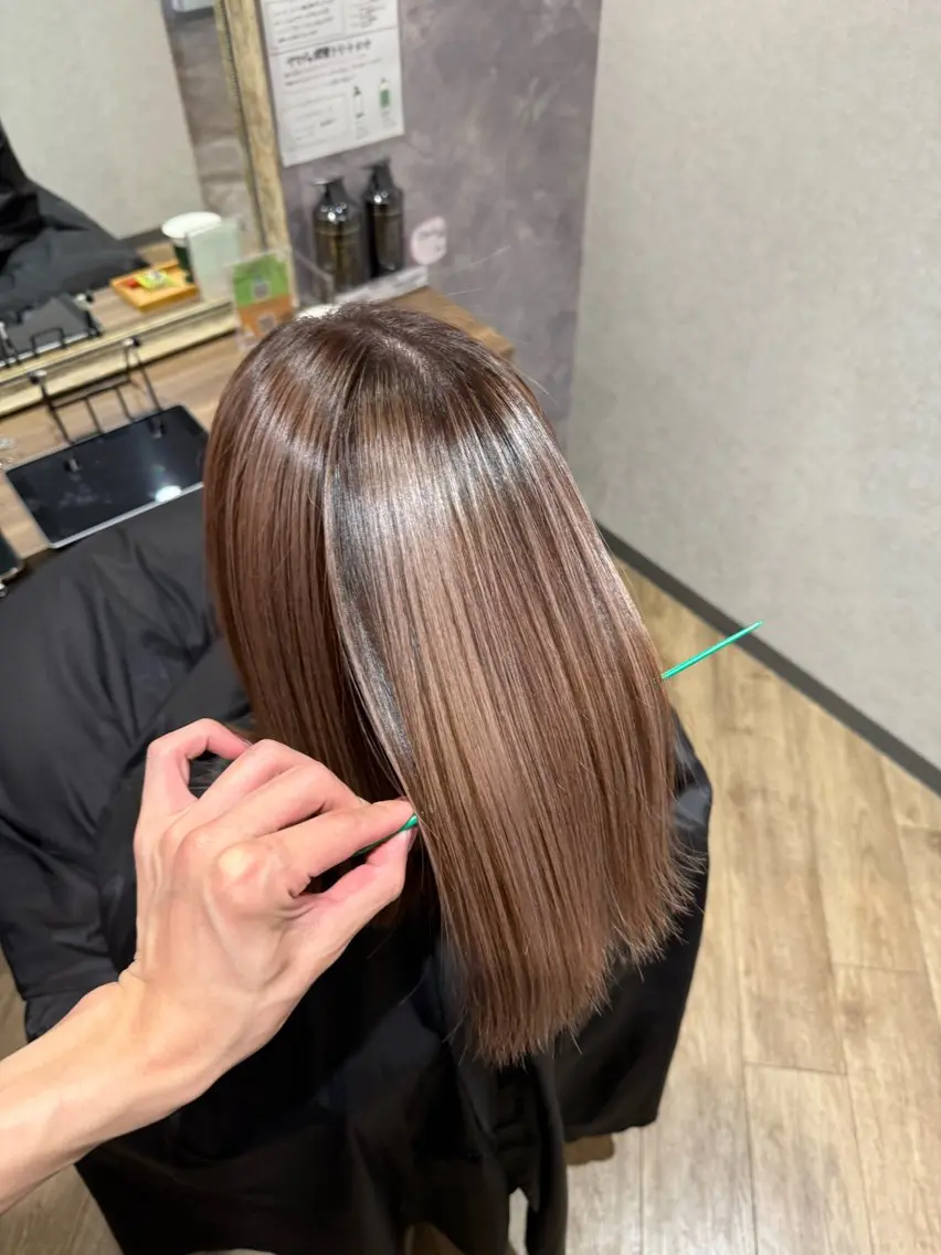 ロング カラー カット ヘアカラー 阪急箕面駅 labimani千葉のヘアスタイル