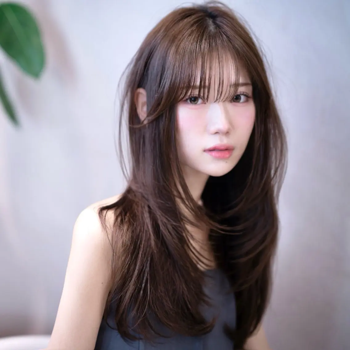 ミディアム ボブレイヤー ボブ 顔まわりレイヤー 顔周りカット ハッシュカット カット ヘアカラー トリートメント 原宿/韓国/髪質改善 /レイヤー/ボブのヘアスタイル