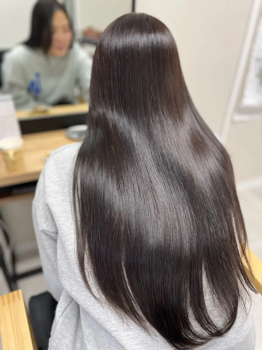 ロング カット ヘアカラー トリートメント 1%【横浜】 髪質改善&ケアカラーのヘアスタイル