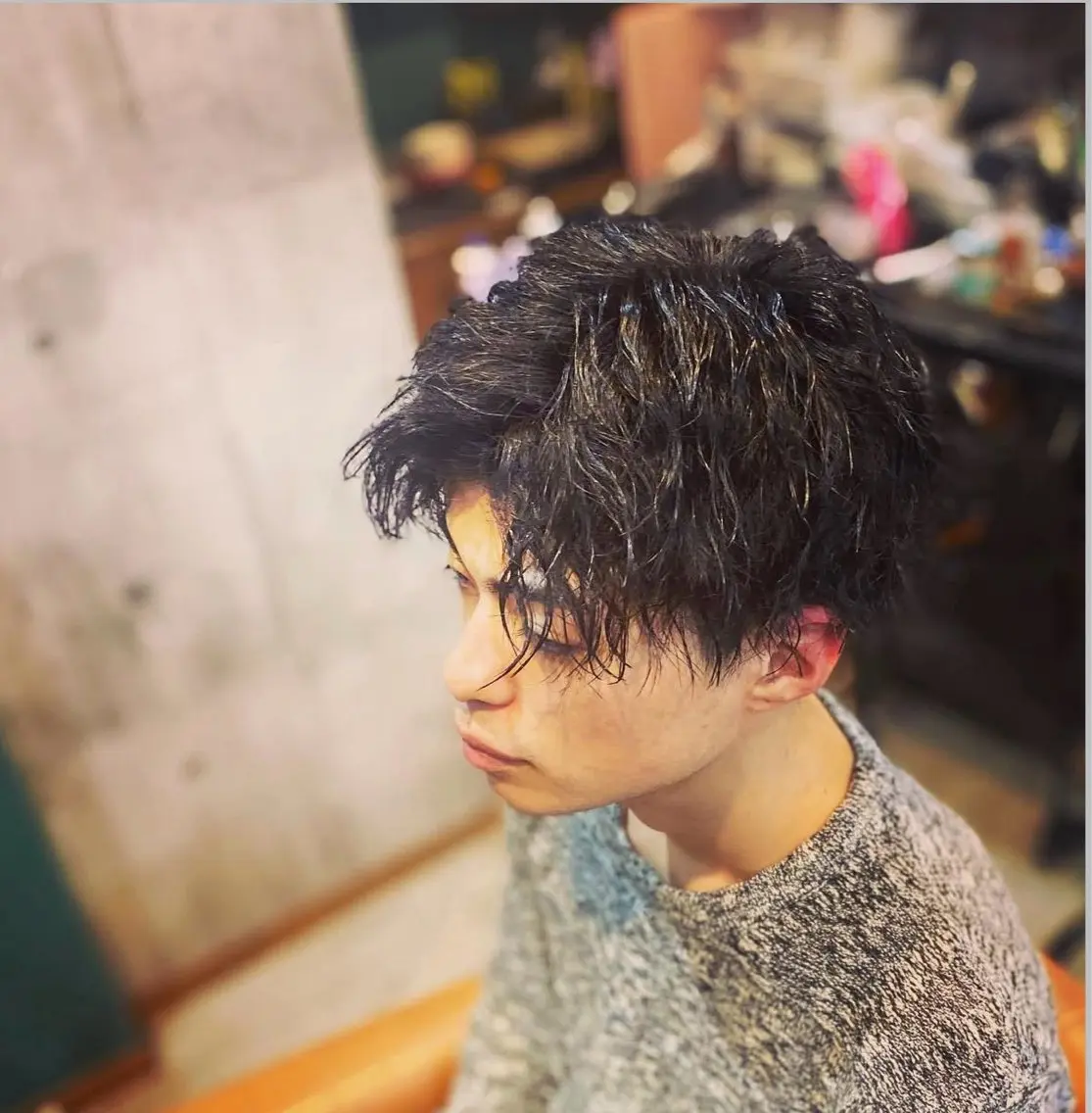 メンズカットツイストパーマの写真