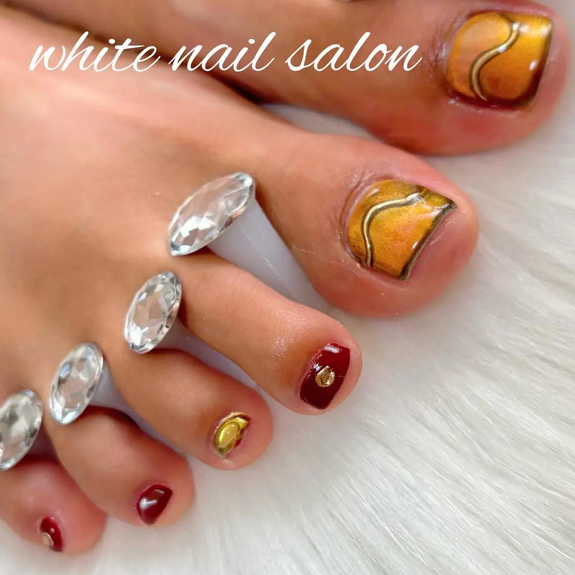 ネイル フットネイル フットネイル white nail salonのネイルデザイン