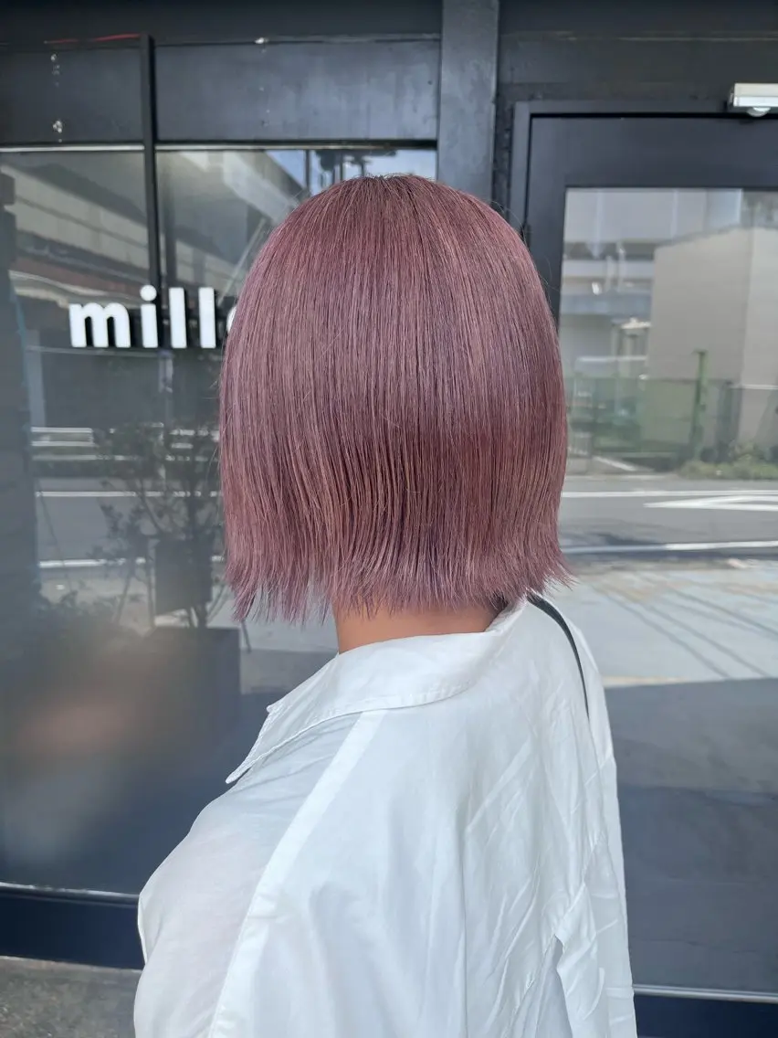 ショート カラー ラベンダーカラー ピンクカラー ピンクラベンダー カット ヘアカラー トリートメント 透明感カラー/パーマ 🌀アオノのヘアスタイル