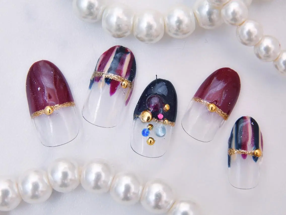 ネイル 桜ネイル クリアネイル フットネイル ジェルネイル キラキラネイル Tiary Nail Yのネイルデザイン