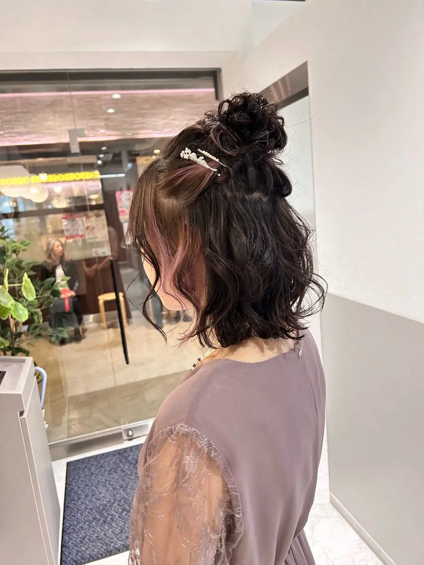 ミディアム ヘアアレンジ ヘアセット 薄田 珠美のヘアスタイル
