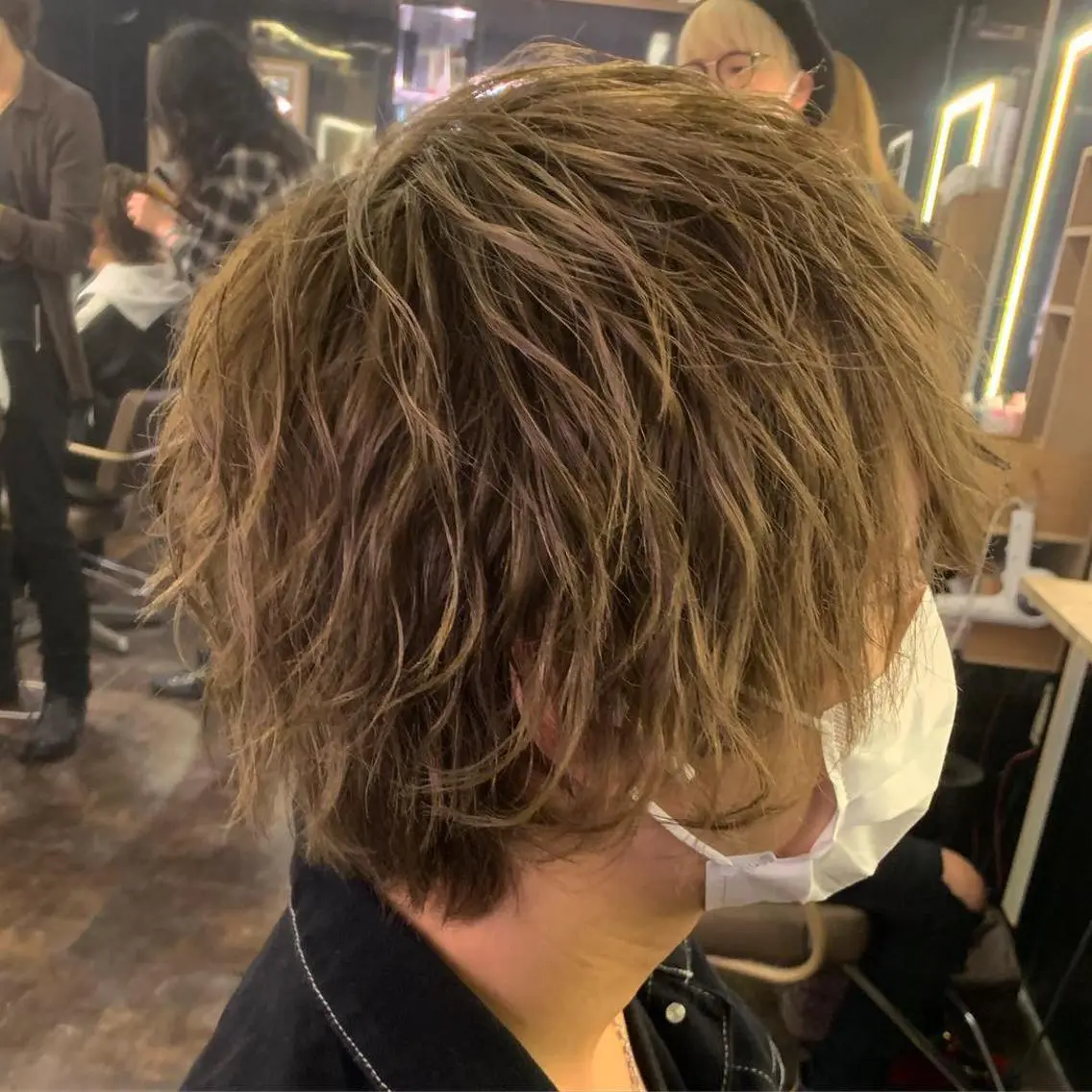 ミディアム カラー メンズ 熊谷 奈菜のヘアスタイル