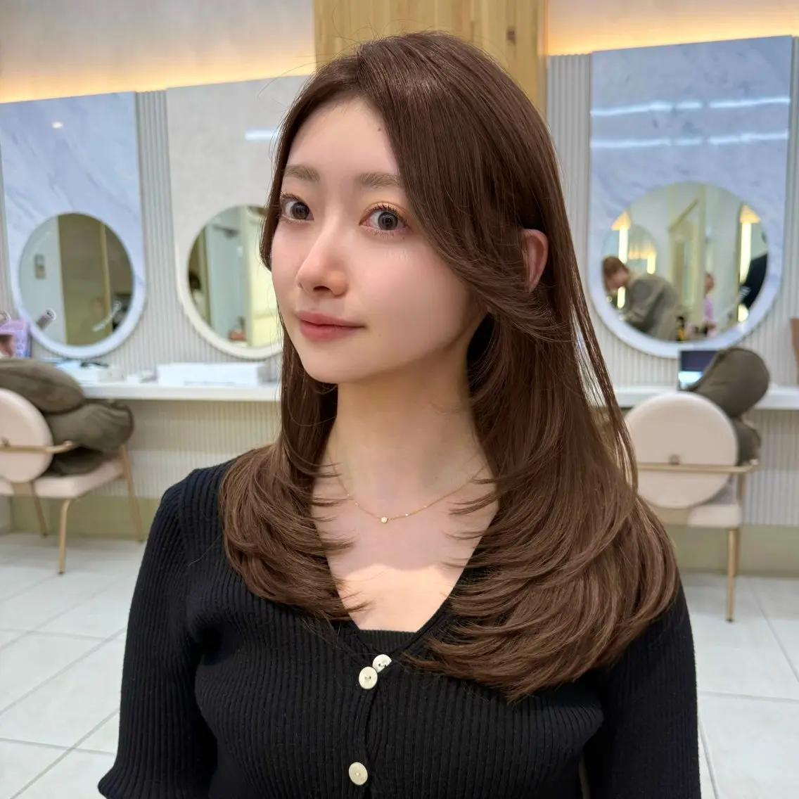 ロング カット トリートメント 似合わせレイヤー/ 透明感カラーのヘアスタイル
