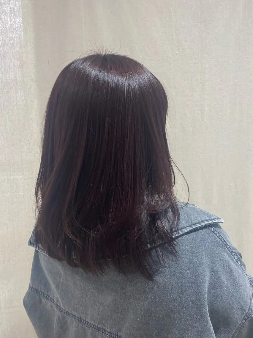 セミロング ヘアカラー トリートメント 津田 遥香のヘアスタイル