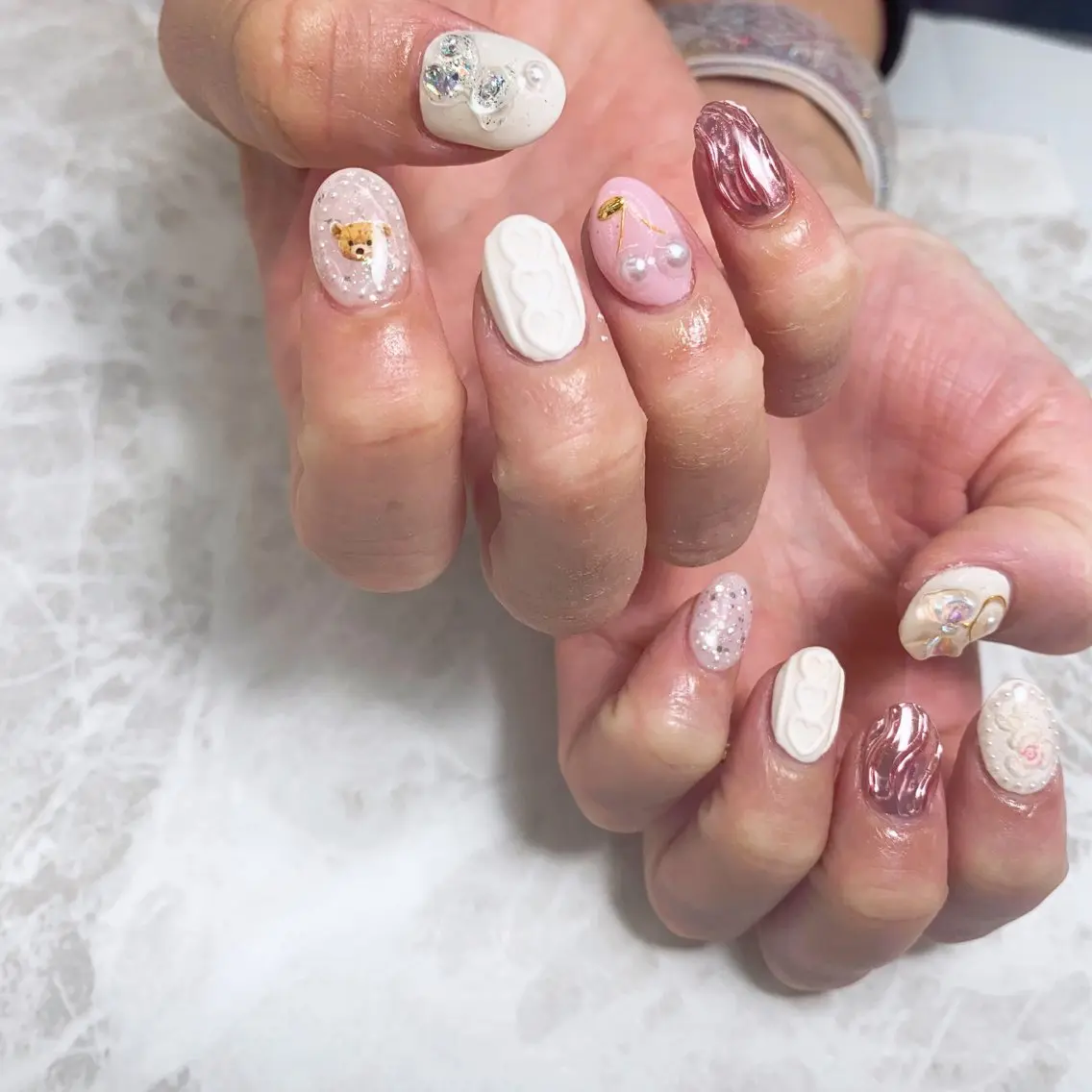 ネイル ハンドネイル ⭐︎休業中の練習⭐︎ JNA認定講師髙橋のネイルデザイン