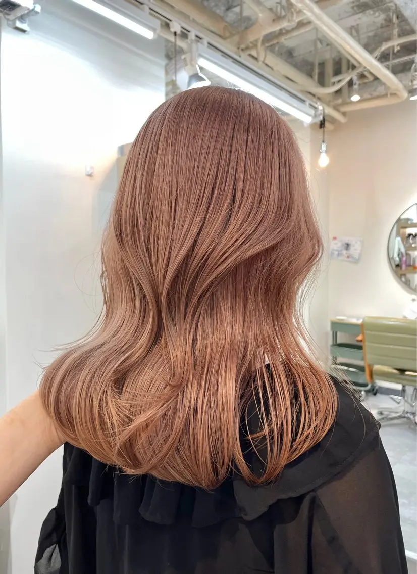 セミロング カラー ヘアカラー 韓国レイヤー 船橋 徒歩5分/小川友美のヘアスタイル