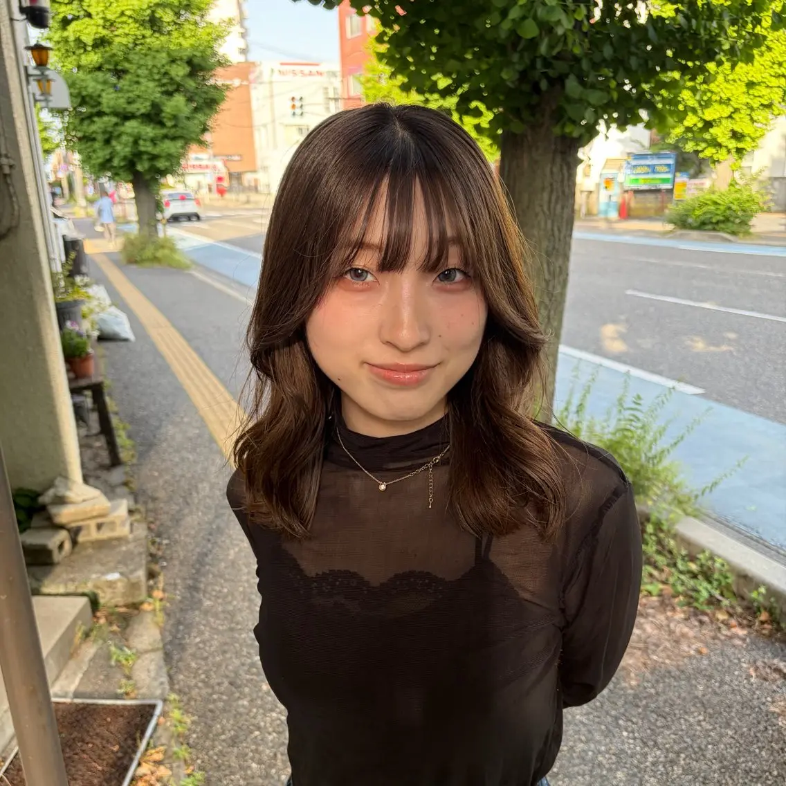 ミディアム 美容室はなこ✳︎ むうのヘアスタイル