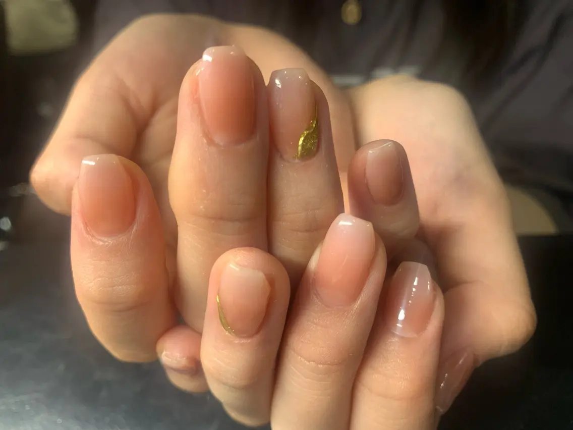 ネイル フレンチネイル ジェルネイル 韓国ネイル マグネットネイル マグネットフレンチ akina nailsのネイルデザイン