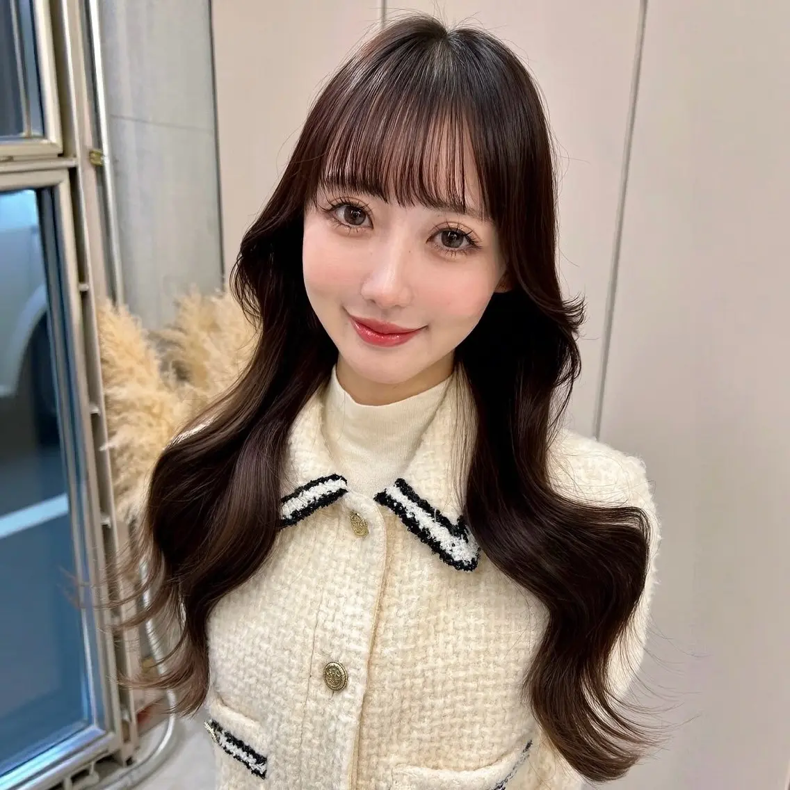 ロング 🩷似合わせカラー 💙小顔レイヤー田中のヘアスタイル