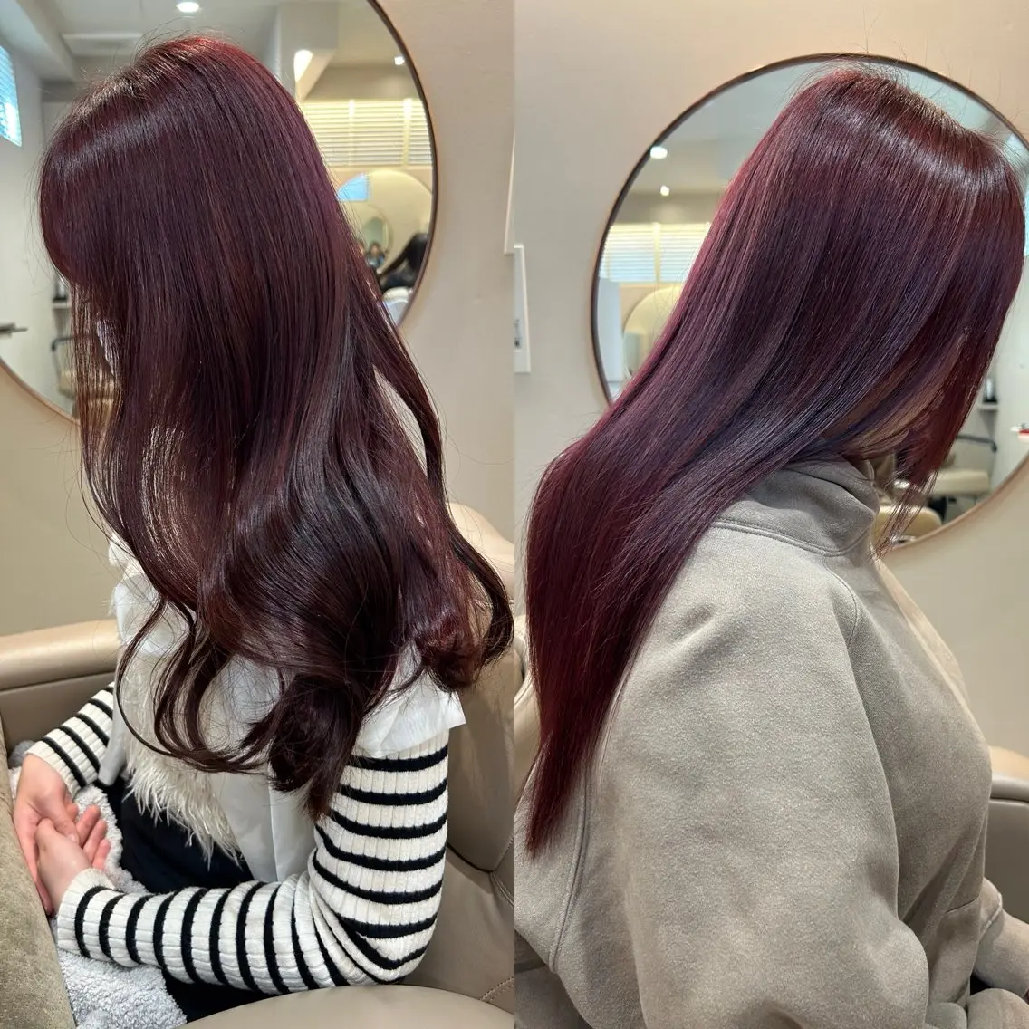 ❤️🔥暖色ヘアカラー(顔周りカット)+超音波ケアトリートメント❤️🔥の写真