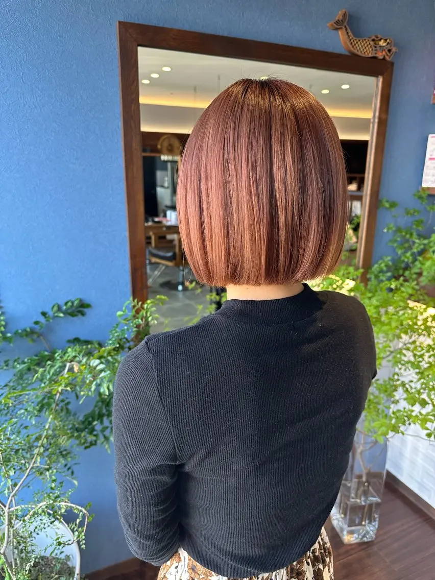 ミディアム カラー ベージュカラー ブリーチ ピンクカラー ピンクベージュ カット ヘアカラー 🎀Kubu🍀 Natsumu🎀のヘアスタイル