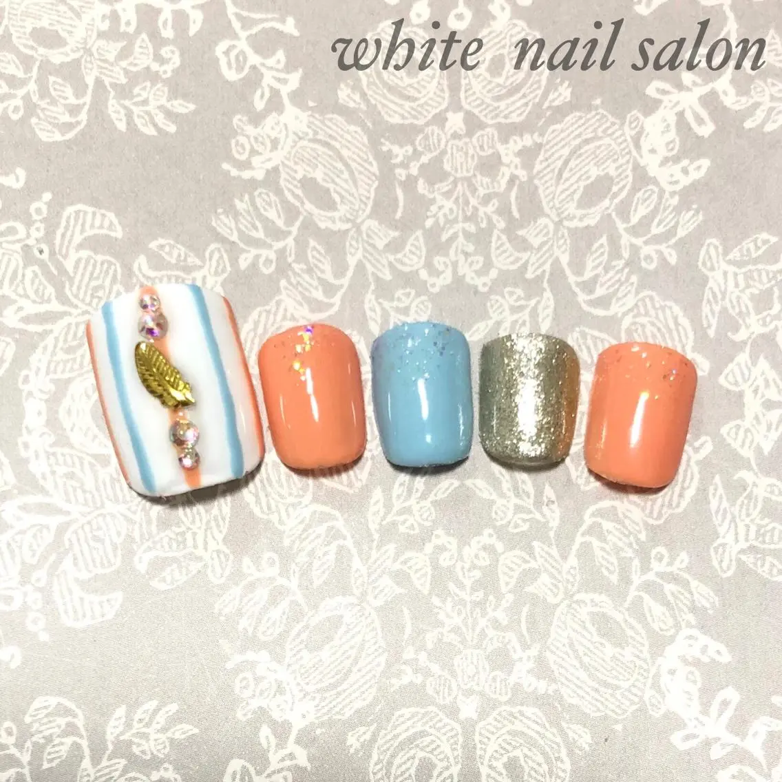 ネイル フットネイル ジェルネイル ハードジェル オフィスネイル スカルプネイル フットネイル white nail salonのネイルデザイン