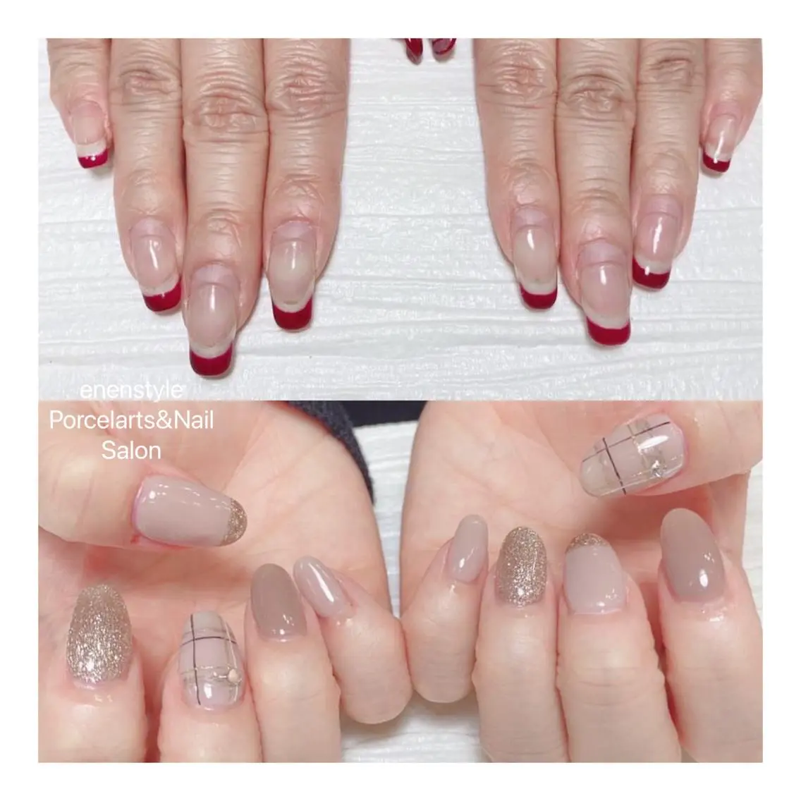 ミディアム ネイル ハンドネイル 🐾enen style 🐾のネイルデザイン