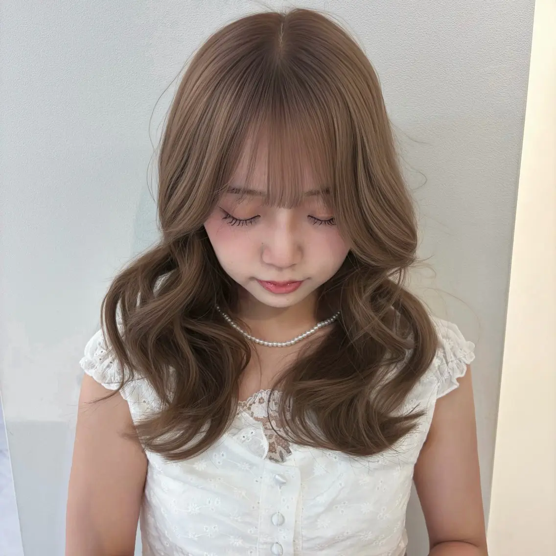 セミロング ヘアカラー トリートメント ヘアセット vivie Madokaのヘアスタイル
