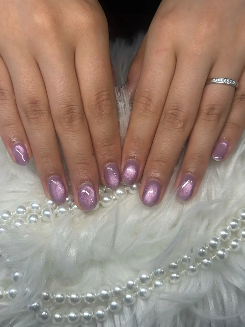 ネイル アートネイル オーロラネイル チークネイル 長さ出し フットネイル ハンドネイル 銀河_ Chan nailsのネイルデザイン