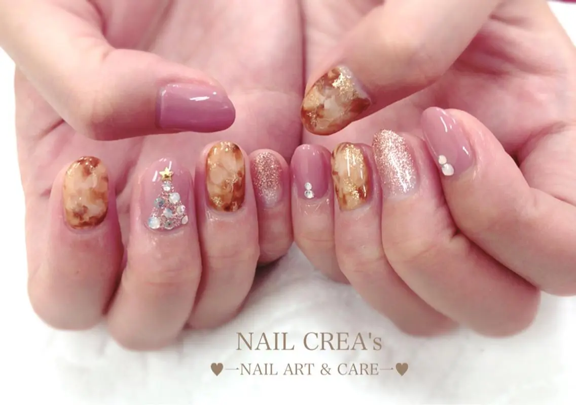 ネイル アートネイル ストーンネイル ハンドネイル NAIL CREAs ネイルクレアズのネイルデザイン