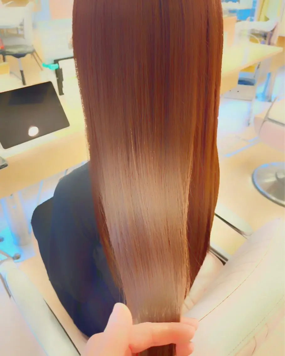 【やわらか質感に☁️】ブリーチ毛🙆♀️酸性ストレート✨️🫧の写真