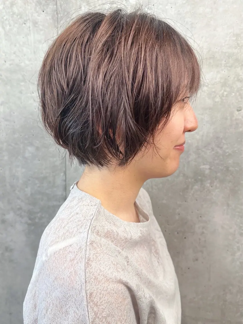 ショート パーマ カット パーマ ボブ/ゆるふわ ボブパーマ/とういのヘアスタイル