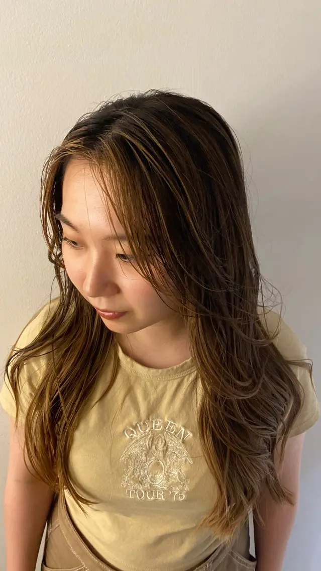 ロング カラー 🌀パーマ　レイヤー ボブ/marinoのヘアスタイル