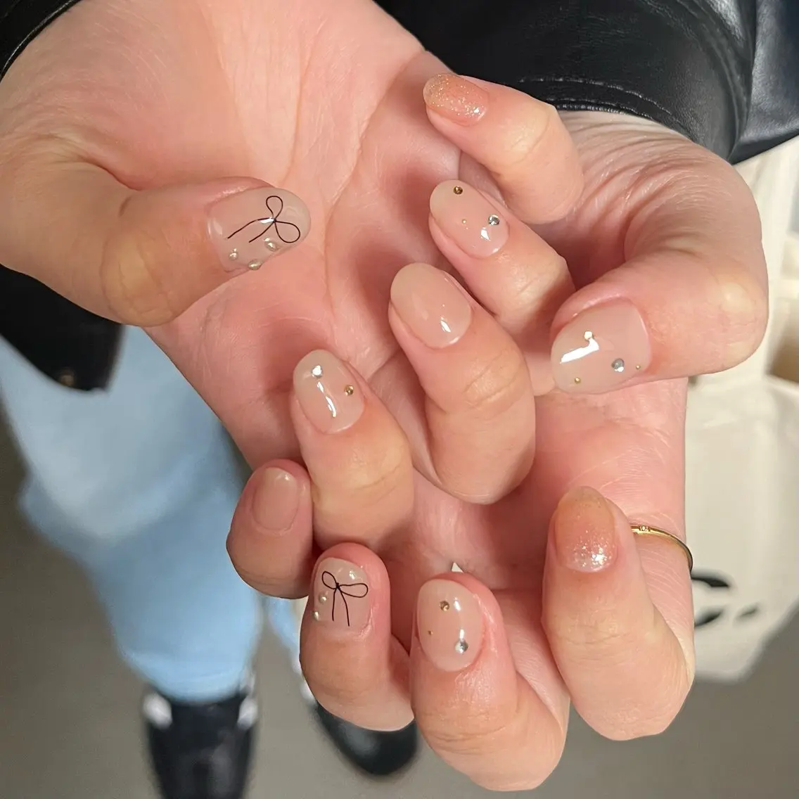 ネイル グリーン ハンドネイル vegh. nail／阿波座のネイルデザイン