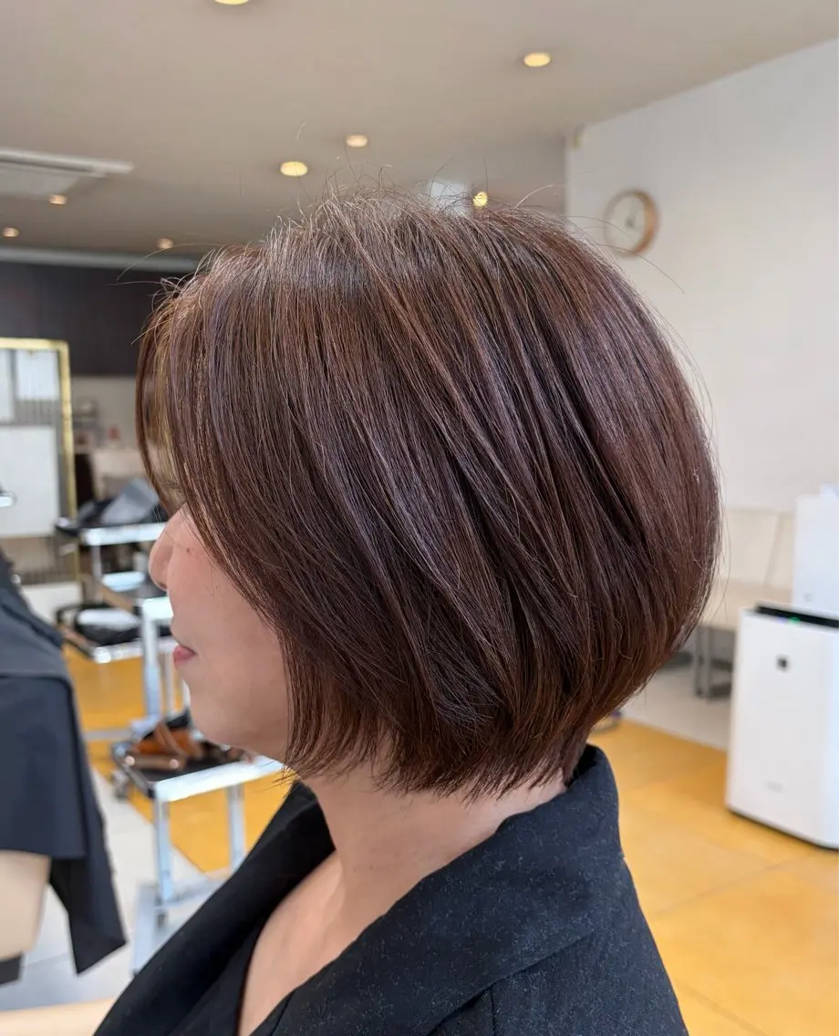 ショート ショートボブ ボブ くびれヘア ショートヘア カット タカセ レンのヘアスタイル