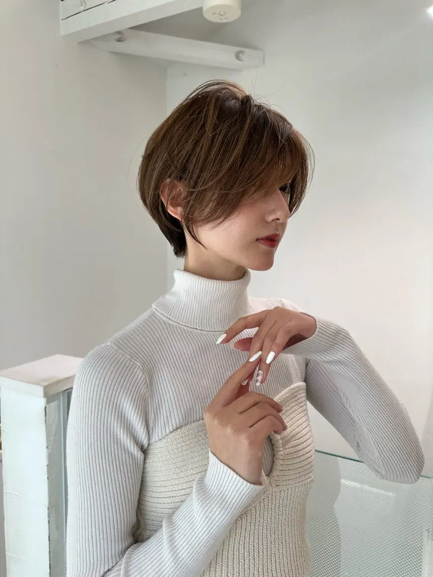 ショート ショートヘア カット ヘアカラー トリートメント ヘッドスパ 縮毛矯正/レイヤー taiga🐯のヘアスタイル