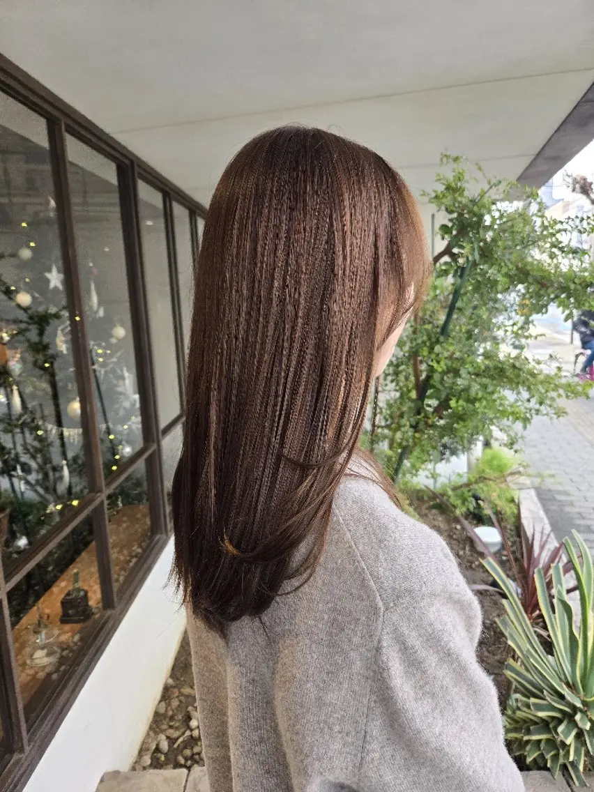 ロング カラー カット ヘアカラー トリートメント 韓国好き🇰🇷 美容師MIKUのヘアスタイル