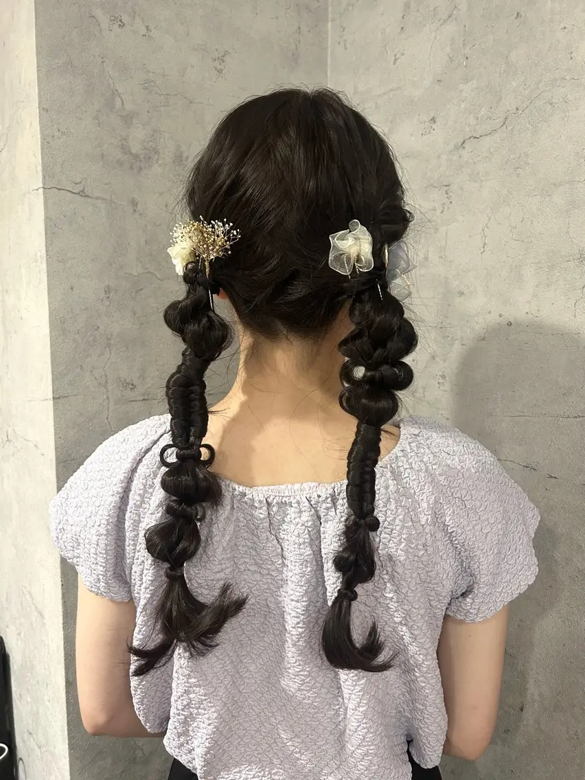ロング ヘアアレンジ 浴衣 ヘアセット パーソナルカラー 診断🍀マリンのヘアスタイル