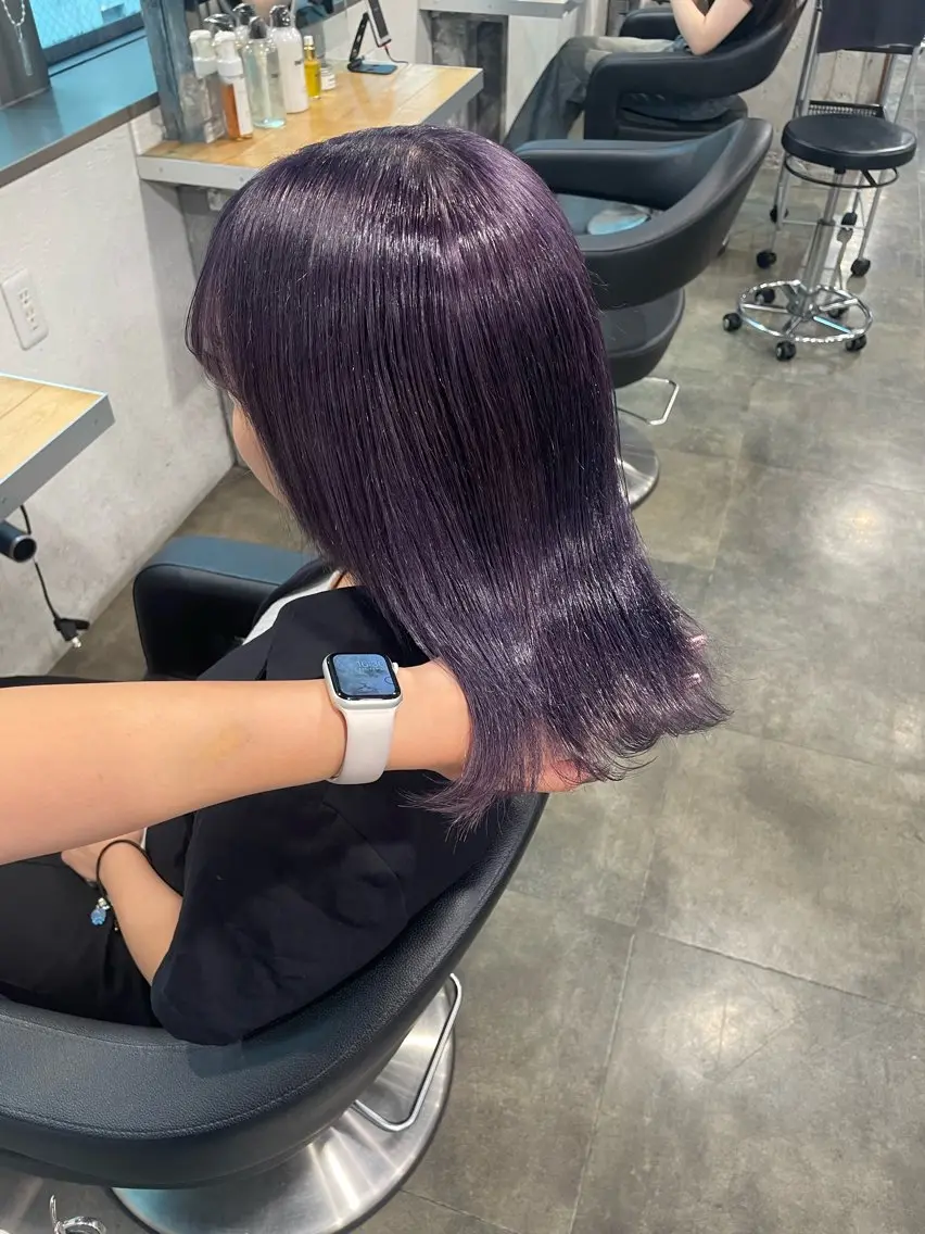 ミディアム カラー ヘアカラー ハイトーン 横浜💞ミオのヘアスタイル