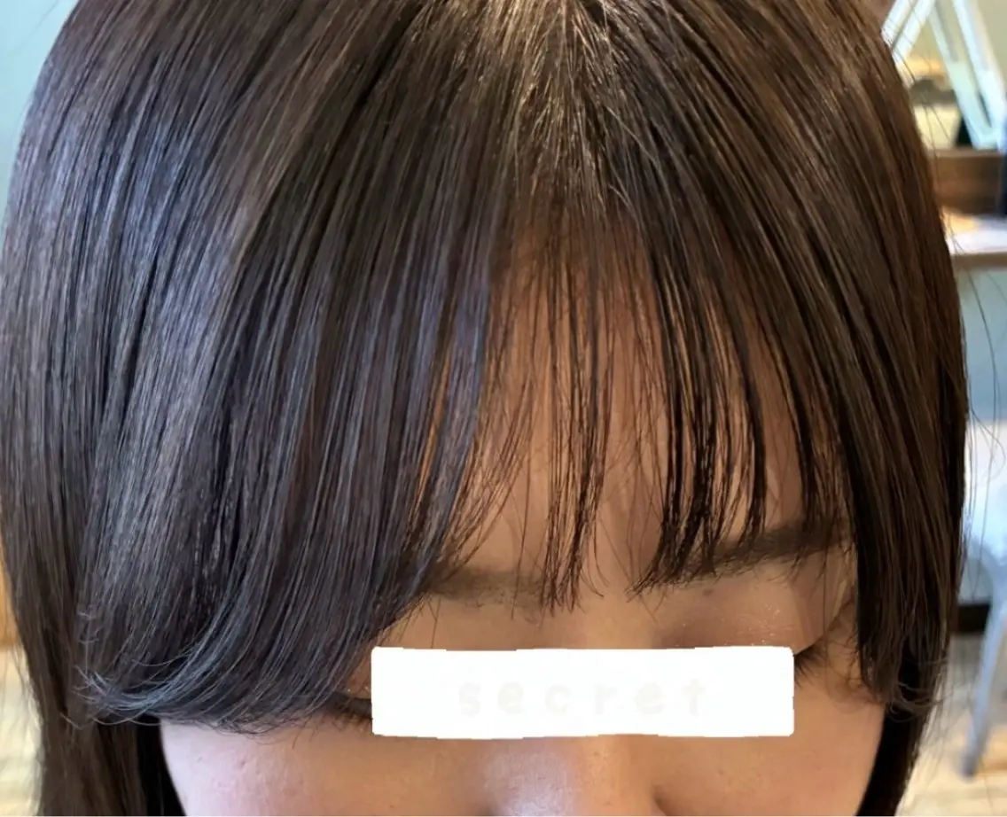 ミディアム 顔周りカット 小顔カット まつげ_眉毛 髪質改善__Oto.のマツエク・マツパデザイン