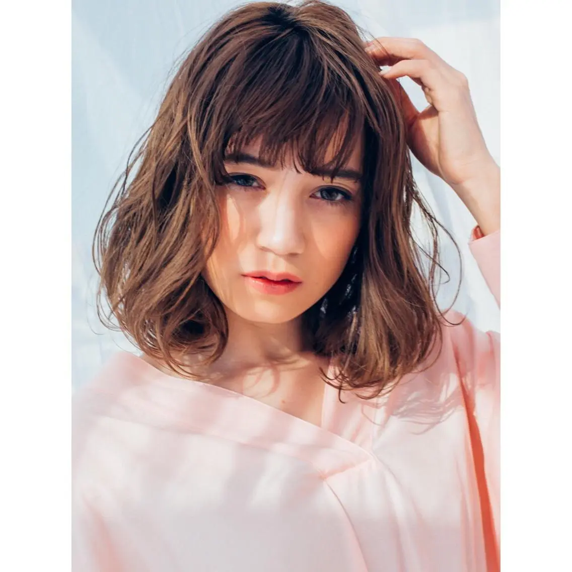ミディアム カラー カット ヘアカラー トリートメント (スタイリスト)牧 好美のヘアスタイル
