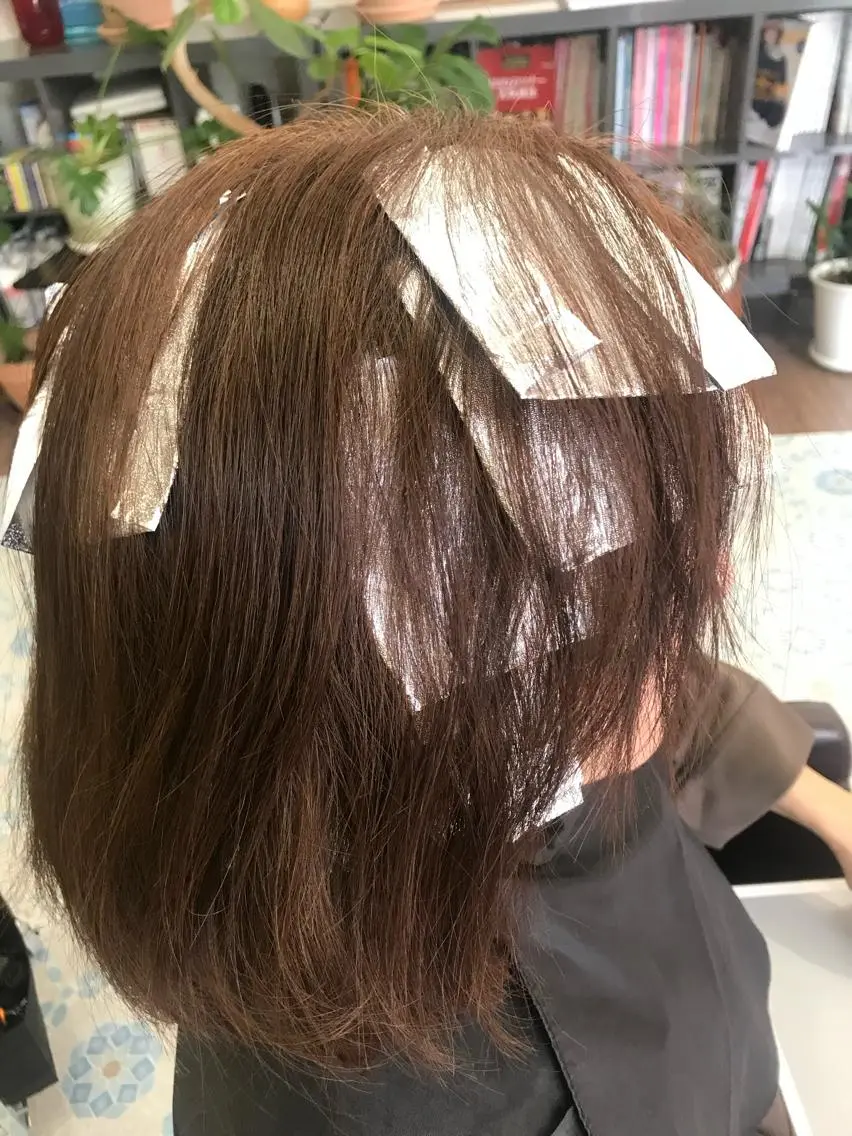 ✨【白髪染め対策ハイライト】ハイライトで黒い白髪染め撃退!!✨ ※現金のみの写真