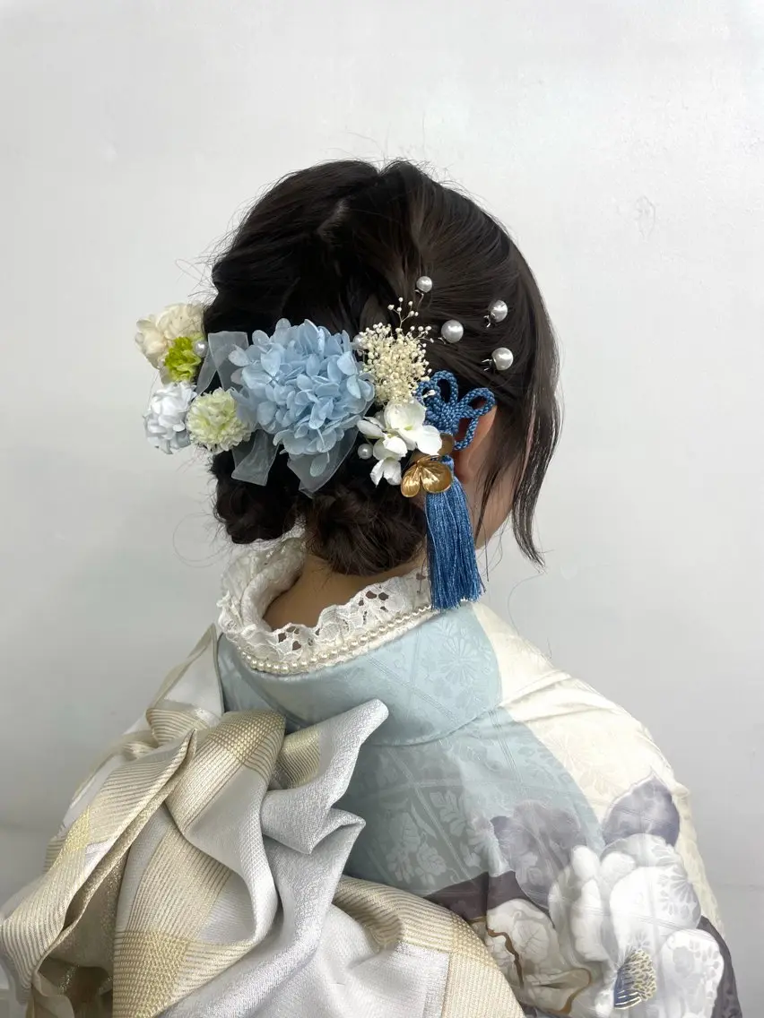 ミディアム ヘアアレンジ 成人式 山田 里美のヘアスタイル