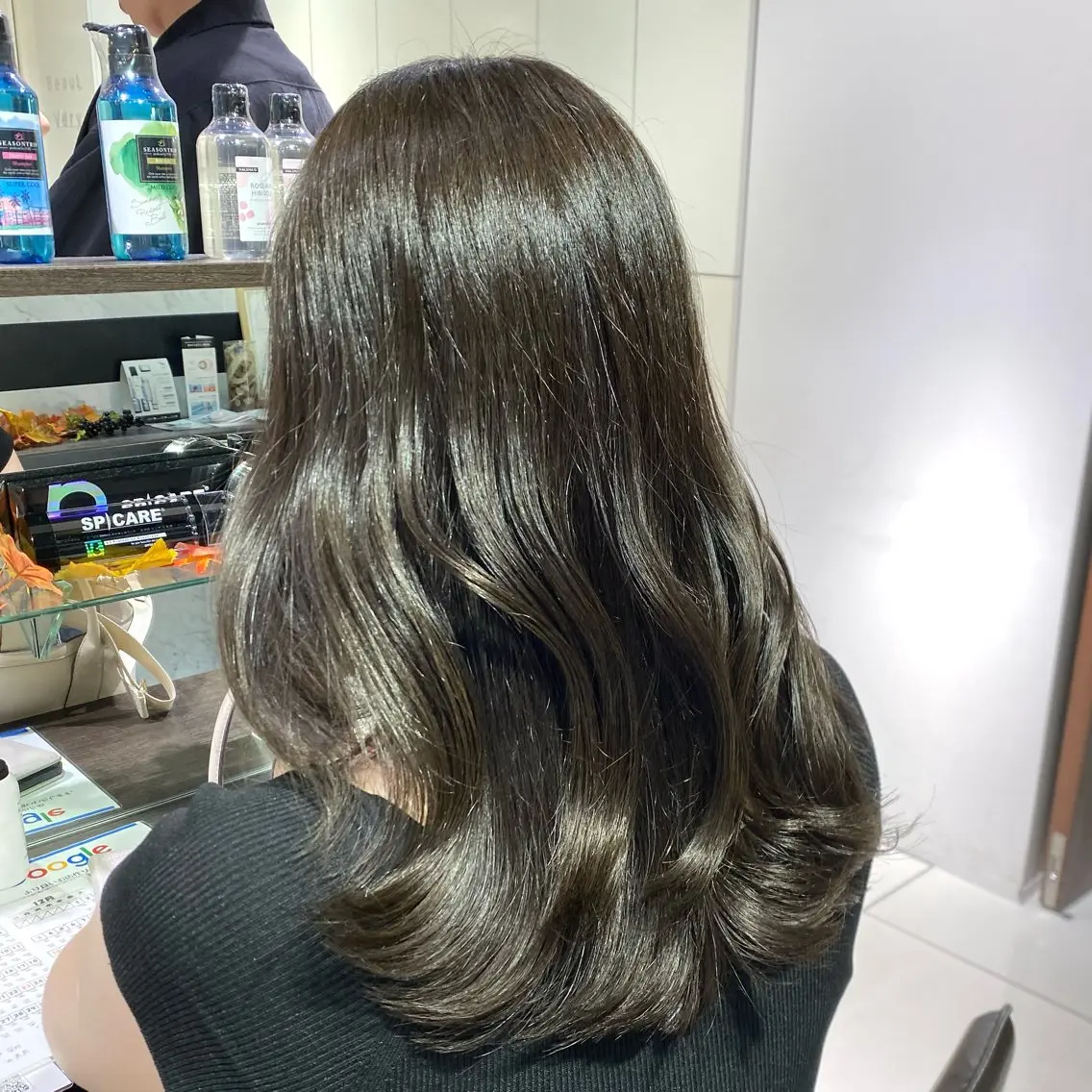 セミロング カラー ヘアアレンジ ヘアカラー ブリーチなしカラー /新百合ヶ丘/安形翔のヘアスタイル