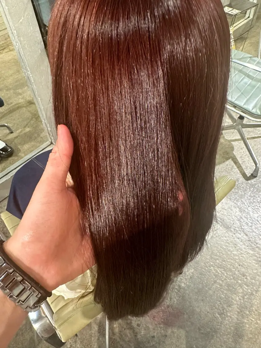 ロング カラー ブリーチ ブリーチなしカラー カット ヘアカラー ヘッドスパ 梶原 蔵人のヘアスタイル