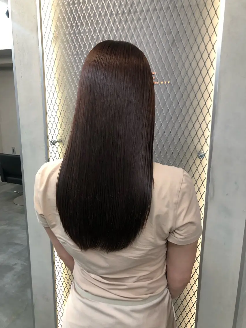 ロング カット ヘアカラー トリートメント 【髪質改善】 【酸性ストレート】のヘアスタイル