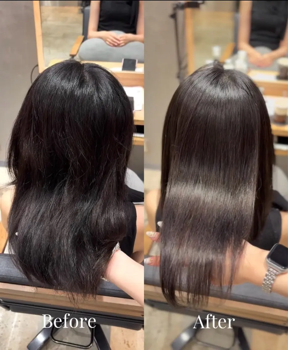縮毛矯正 トリートメント 椋 愛穂のヘアスタイル