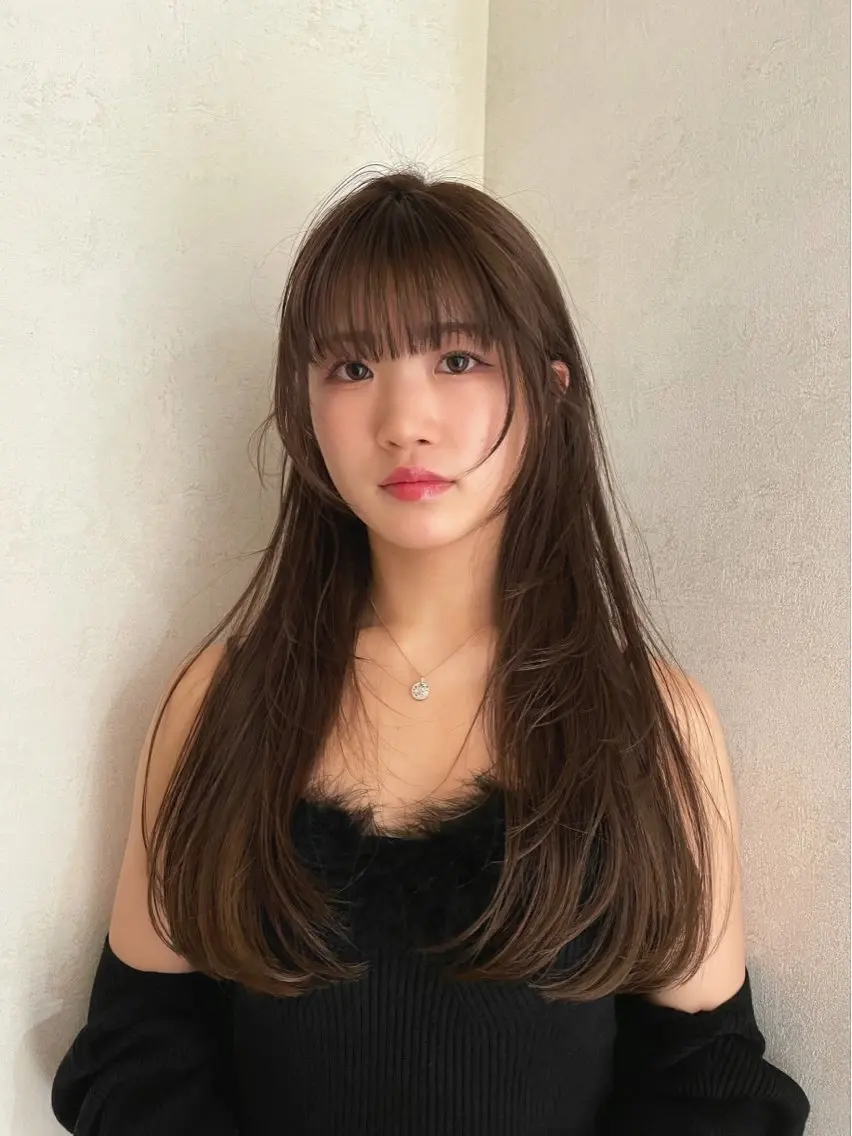 ロング カラー ベージュカラー ブリーチ ダブルカラー グレージュ ブリーチなしカラー haru/レイヤー/ ウルフのヘアスタイル