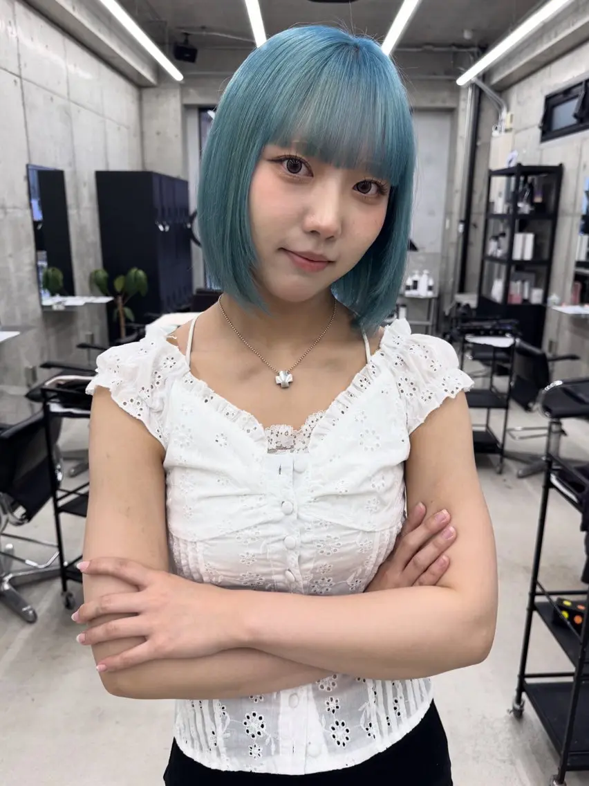 ショート カラー ヘアカラー Asami/名古屋/ ハイトーン/デザインのヘアスタイル