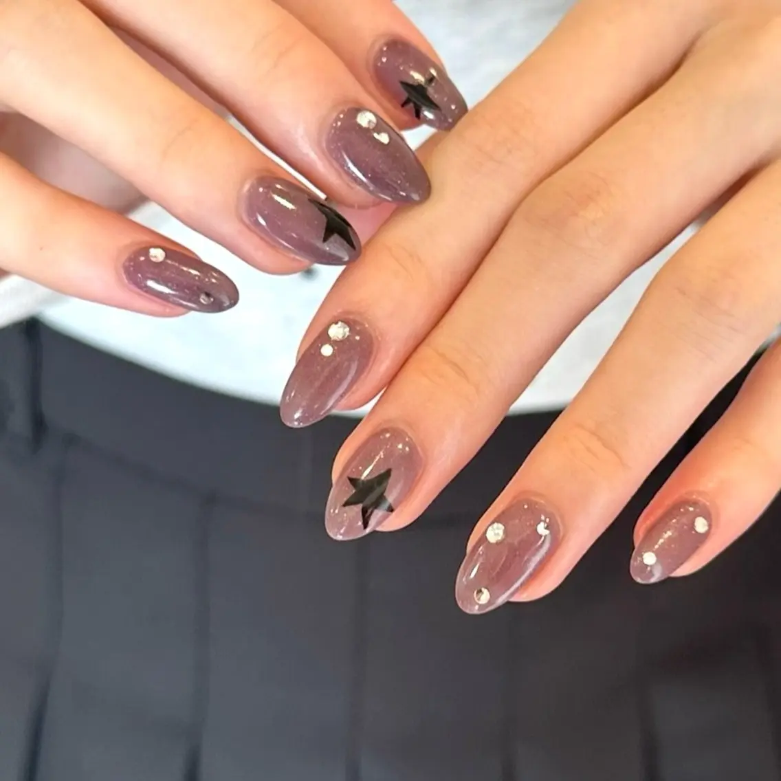 ネイル マグネットネイル ミラーネイル 夏ネイル ハンドネイル M.wish太田川店 💅🏼Arisaのネイルデザイン